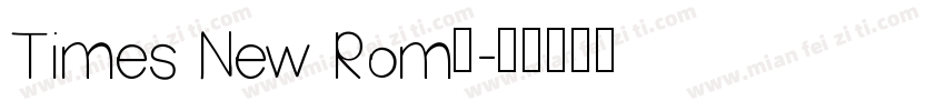 Times New Rom细字体转换